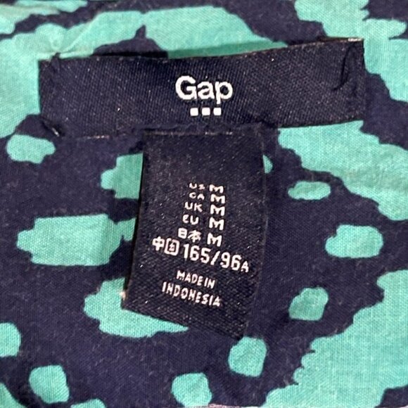 GEOMETRIC Sleeveless Maxi Dress by Gap in Green and Blue Size Medium - Picture 5 of 14